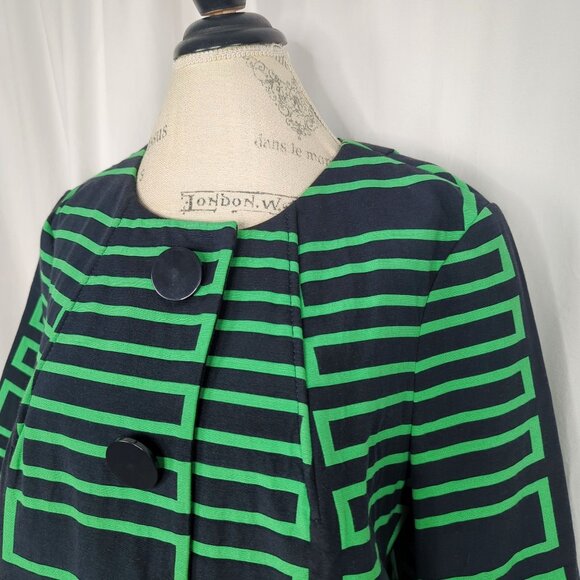 Peter Nygard Jacket 16 X Large Crop Blue Green Career Y2K - Picture 2 of 9
